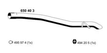 Ernst 650403 Випускна труба відпрацьованих газів Ernst 650403 Випускна труба відпрацьованих газів