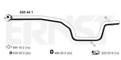 Ernst 650441 Exhaust pipe Ernst 650441 Exhaust pipe