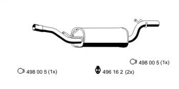 Ernst 670012 Muffler assy front Ernst 670012 Muffler assy front