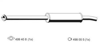 Ernst 670128 Muffler assy front Ernst 670128 Muffler assy front