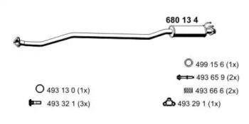 Ernst 680134 Середній глушник вихлопних газів Ernst 680134 Середній глушник вихлопних газів