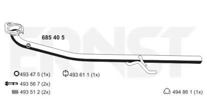 Ernst 685405 Exhaust pipe Ernst 685405 Exhaust pipe