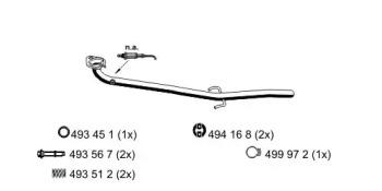 Ernst 686402 Випускна труба відпрацьованих газів Ernst 686402 Випускна труба відпрацьованих газів