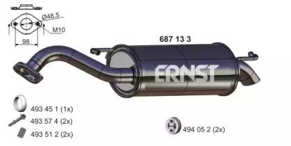 Ernst 687133 Schalldaempfer Ernst 687133 Schalldaempfer