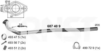 Ernst 687409 Exhaust pipe