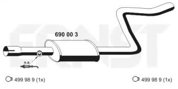 Ernst 690003 Muffler assy front