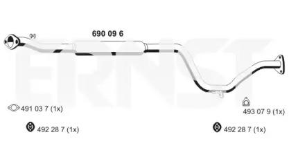 Ernst 690096 Muffler assy front Ernst 690096 Muffler assy front