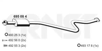 Ernst 695084 Muffler assy front Ernst 695084 Muffler assy front