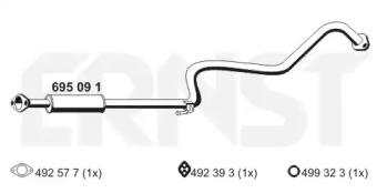 Ernst 695091 Muffler assy front Ernst 695091 Muffler assy front