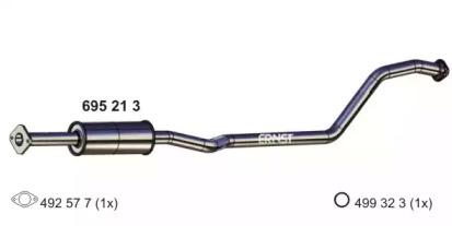 Ernst 695213 Середній глушник вихлопних газів Ernst 695213 Середній глушник вихлопних газів
