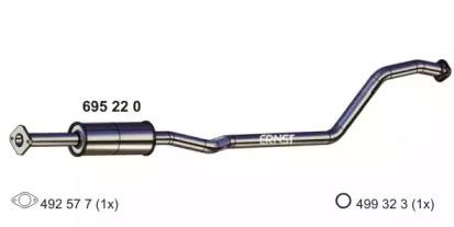 Ernst 695220 Середній глушник вихлопних газів Ernst 695220 Середній глушник вихлопних газів