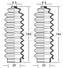 Borg & Beck BSG3125 Пыльник рулевой рейки Borg & Beck BSG3125 Пыльник рулевой рейки