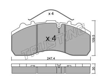 Trusting 601.0 Колодки гальмівні Trusting 601.0 Колодки гальмівні