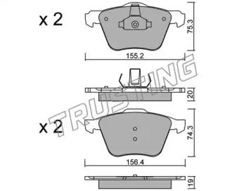 Trusting 615.1 Колодки гальмівні