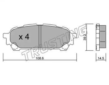 Trusting 629.0 Brake pads Trusting 629.0 Brake pads