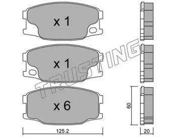 Trusting 638.0 Колодки гальмівні