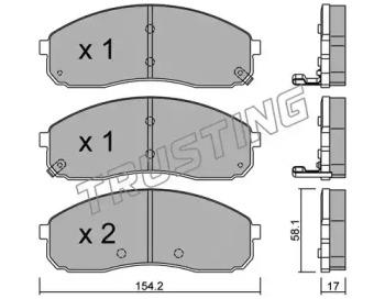 Trusting 647.0 Колодки гальмівні Trusting 647.0 Колодки гальмівні