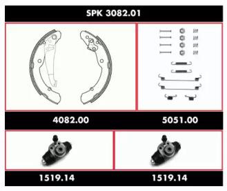 Woking SPK 3082.01 Szczeki hamulcowe superkit Woking SPK 3082.01 Szczeki hamulcowe superkit