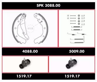 Woking SPK 3088.00 Комплект колодок циліндрів і пружин барабанного гальма Woking SPK 3088.00 Комплект колодок циліндрів і пружин барабанного гальма