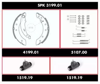 Woking SPK 3199.01 Szczeki hamulcowe superkit Woking SPK 3199.01 Szczeki hamulcowe superkit