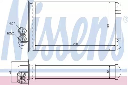 Nissens 73255 Радіатор пічки Nissens 73255 Радіатор пічки