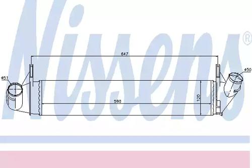 Nissens 96585 Радіатор інтеркулера Nissens 96585 Радіатор інтеркулера