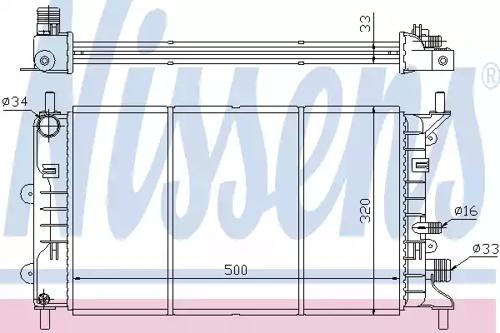 Nissens 621621 Радіатор охолодження двигуна Nissens 621621 Радіатор охолодження двигуна
