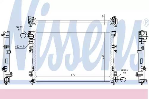Nissens 61875A Радіатор Nissens 61875A Радіатор