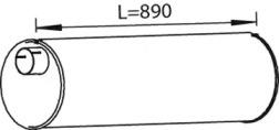 Dinex 28444 Середній кінцевий глушник ог Dinex 28444 Середній кінцевий глушник ог