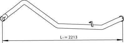 Dinex 28668 Exhaust pipe Dinex 28668 Exhaust pipe