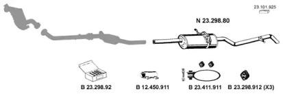 Eberspacher 232447 Глушник вихлопних газів кінцевий Eberspacher 232447 Глушник вихлопних газів кінцевий