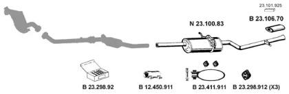 Eberspacher 232448 Schalldaempfer Eberspacher 232448 Schalldaempfer
