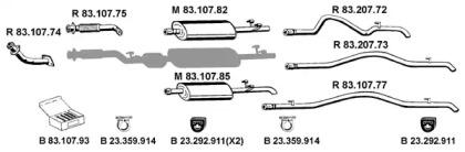 Eberspacher 232462 Schalldaempfer Eberspacher 232462 Schalldaempfer