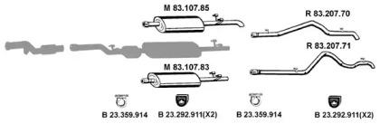 Eberspacher 232482 Schalldaempfer