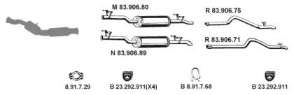 Eberspacher 232616 Глушник вихлопних газів кінцевий Eberspacher 232616 Глушник вихлопних газів кінцевий