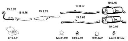 Eberspacher 260111 Muffler assy front