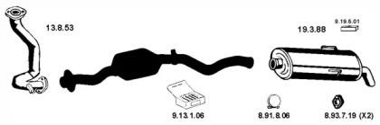 Eberspacher 262120 Schalldaempfer Eberspacher 262120 Schalldaempfer