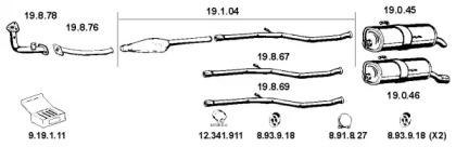 Eberspacher 262202 Schalldaempfer Eberspacher 262202 Schalldaempfer