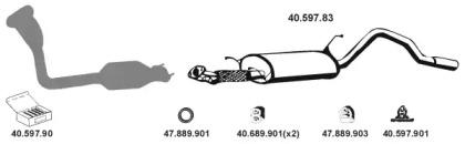 Eberspacher 402005 Глушитель выхлопных газов конечный