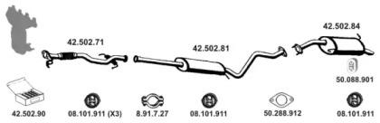 Eberspacher 422041 Глушник вихлопних газів кінцевий