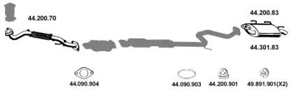 Eberspacher 442012 Глушник вихлопних газів кінцевий