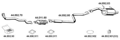 Eberspacher 442023 Schalldaempfer Eberspacher 442023 Schalldaempfer