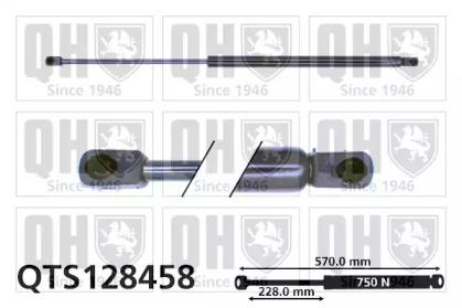 Quinton Hazell QTS128458 Пружина газова Quinton Hazell QTS128458 Пружина газова