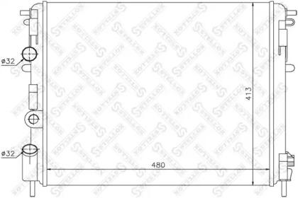 Stellox 10-25134-SX Радіатор охолодження двигуна Stellox 10-25134-SX Радіатор охолодження двигуна