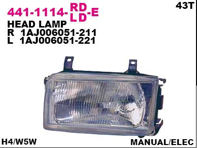 Depo 4411114RLDE Headlamp