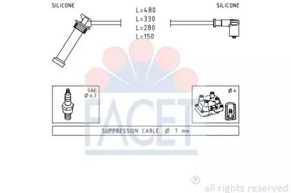 Facet 4.9614 Zuendkabel