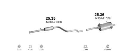 Polmostrow 00758 Глушник вихлопних газів кінцевий