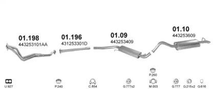 Polmostrow 00795 Глушник вихлопних газів кінцевий Polmostrow 00795 Глушник вихлопних газів кінцевий