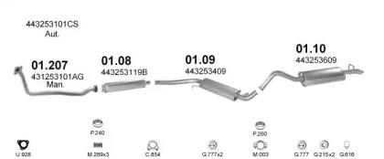 Polmostrow 00841 Глушник вихлопних газів кінцевий