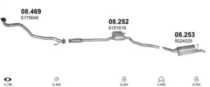 Polmostrow 00915 Глушитель выхлопных газов конечный Polmostrow 00915 Глушитель выхлопных газов конечный